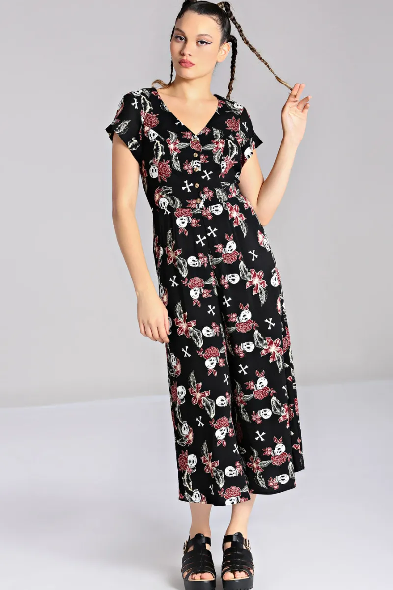 Hell Bunny Jumpsuits & Playsuits|Jumpsuits & Playsuits>Alani Jumpsuit Black/Red