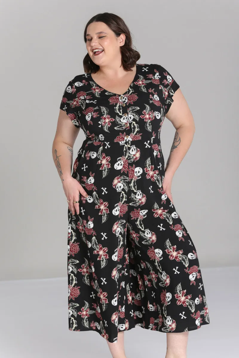 Hell Bunny Jumpsuits & Playsuits|Jumpsuits & Playsuits>Alani Jumpsuit Black/Red