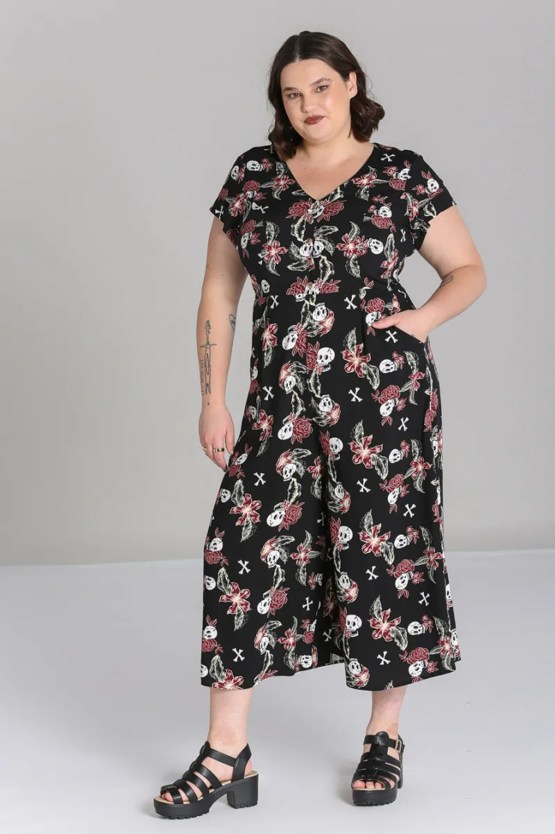 Hell Bunny Jumpsuits & Playsuits|Jumpsuits & Playsuits>Alani Jumpsuit Black/Red