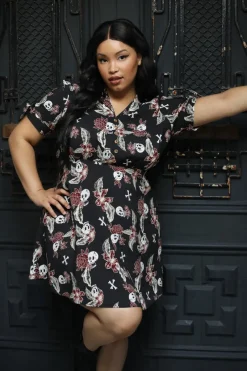 Hell Bunny Dresses With Pockets|Mini Dresses>Alani Mini Dress Black/Red