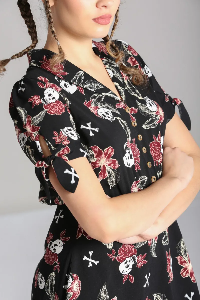 Hell Bunny Dresses With Pockets|Mini Dresses>Alani Mini Dress Black/Red