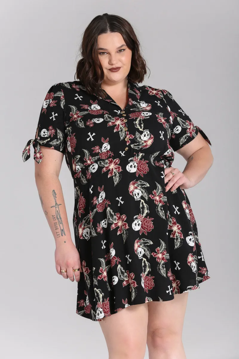 Hell Bunny Dresses With Pockets|Mini Dresses>Alani Mini Dress Black/Red