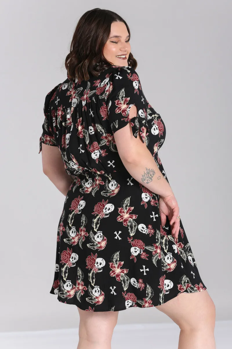 Hell Bunny Dresses With Pockets|Mini Dresses>Alani Mini Dress Black/Red