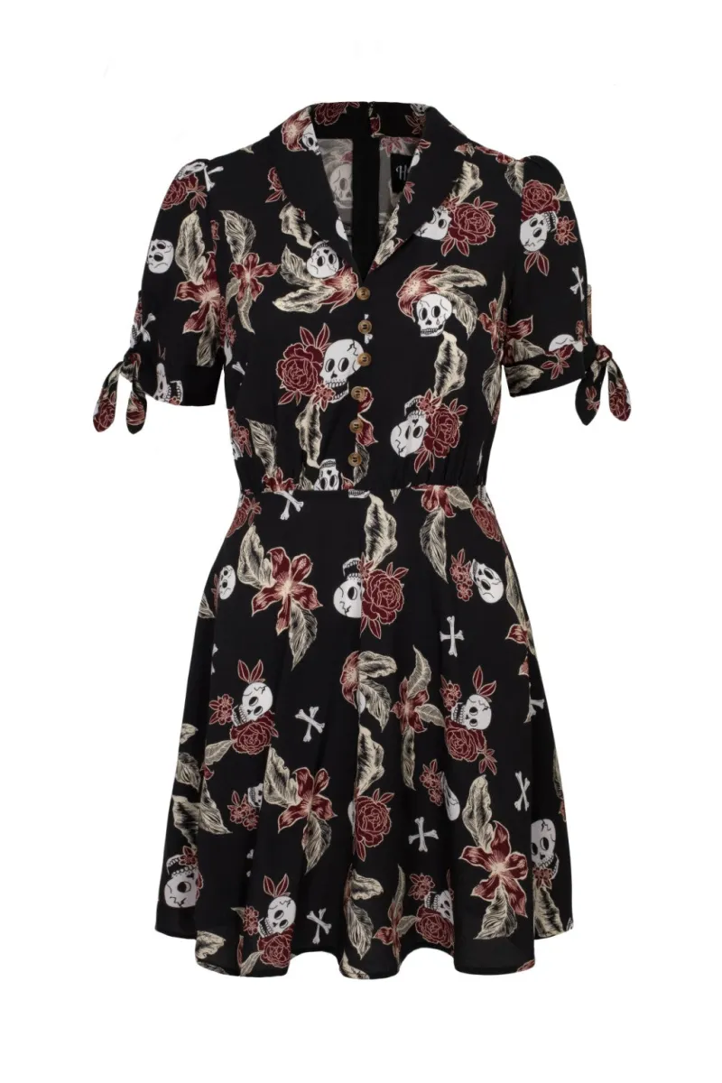 Hell Bunny Dresses With Pockets|Mini Dresses>Alani Mini Dress Black/Red