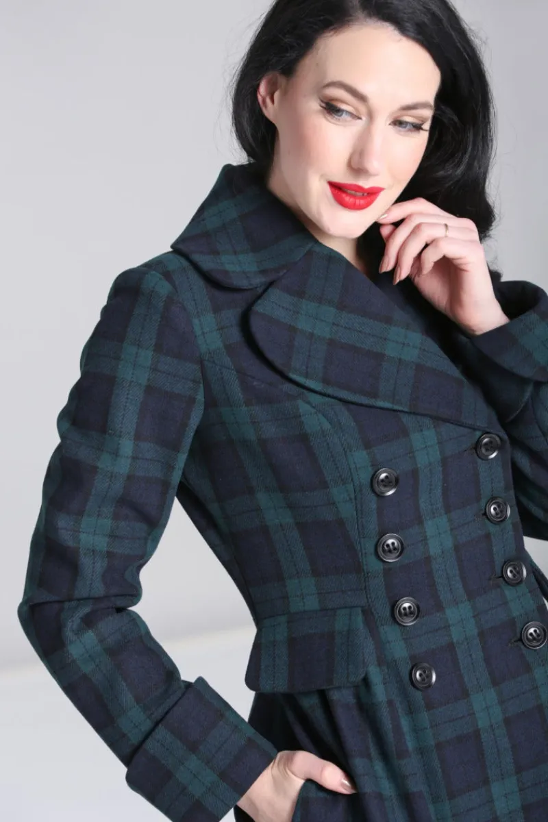 Hell Bunny Coats & Jackets|Coats & Jackets>Alessandra Coat Green
