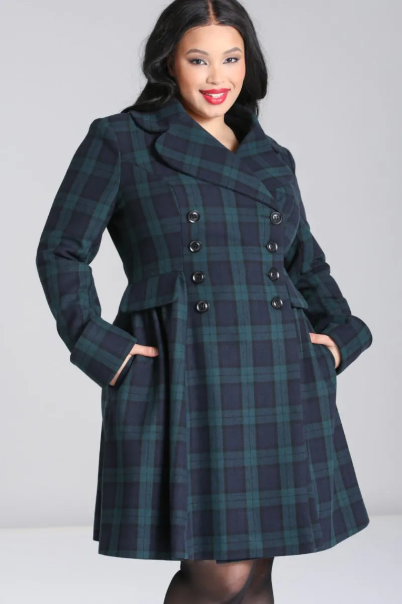 Hell Bunny Coats & Jackets|Coats & Jackets>Alessandra Coat Green
