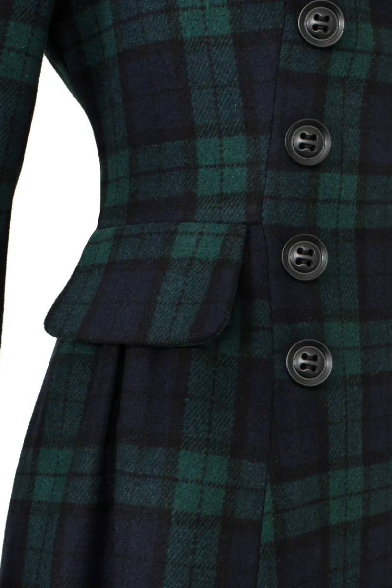 Hell Bunny Coats & Jackets|Coats & Jackets>Alessandra Coat Green