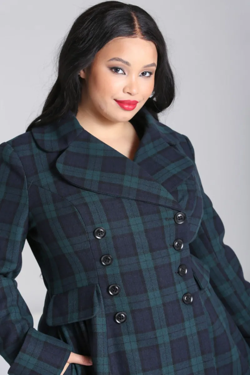 Hell Bunny Coats & Jackets|Coats & Jackets>Alessandra Coat Green