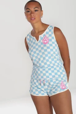 Hell Bunny Tops|Tops>Alexis Top Blue