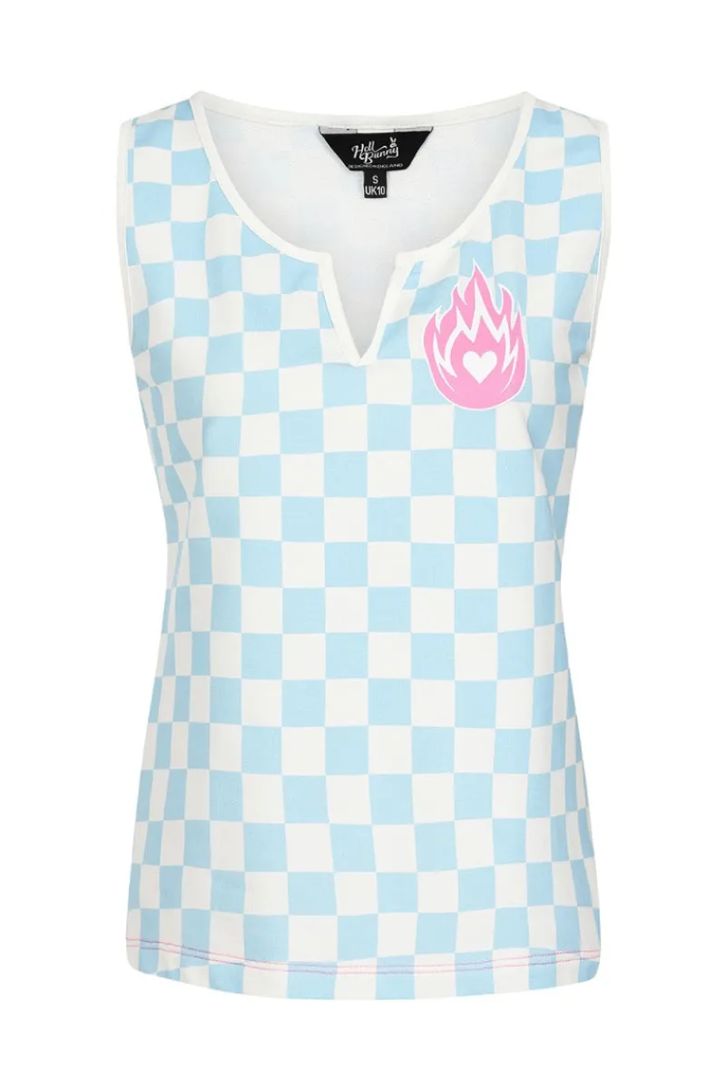 Hell Bunny Tops|Tops>Alexis Top Blue