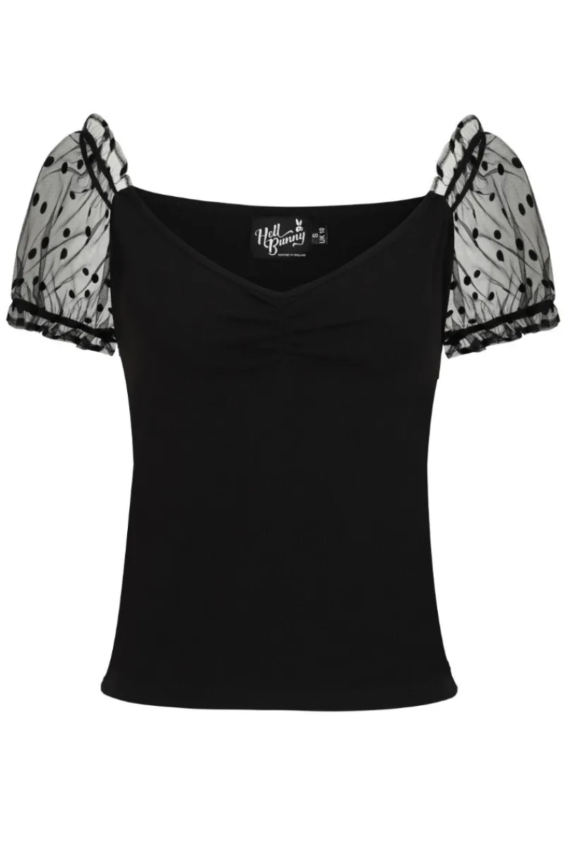 Hell Bunny Tops|Tops>Amandine Top Black