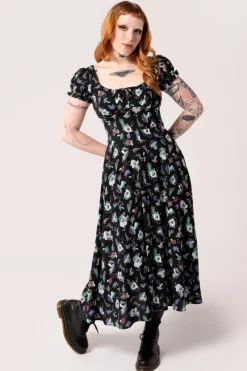 Hell Bunny Dresses|Midi Dresses>Amanita Midi Dress Black