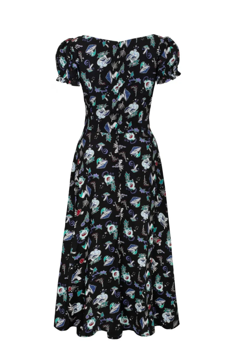 Hell Bunny Dresses|Midi Dresses>Amanita Midi Dress Black