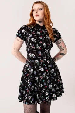 Hell Bunny Dresses|Mini Dresses>Amanita Mini Dress Black