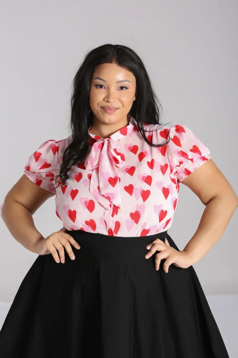Hell Bunny Tops|Blouses>Aphrodite Blouse Pink