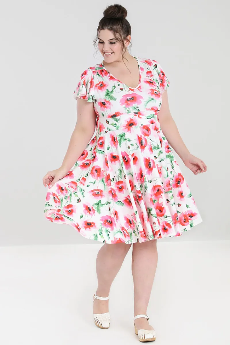Hell Bunny Dresses|Dresses>Aquarelle Dress White