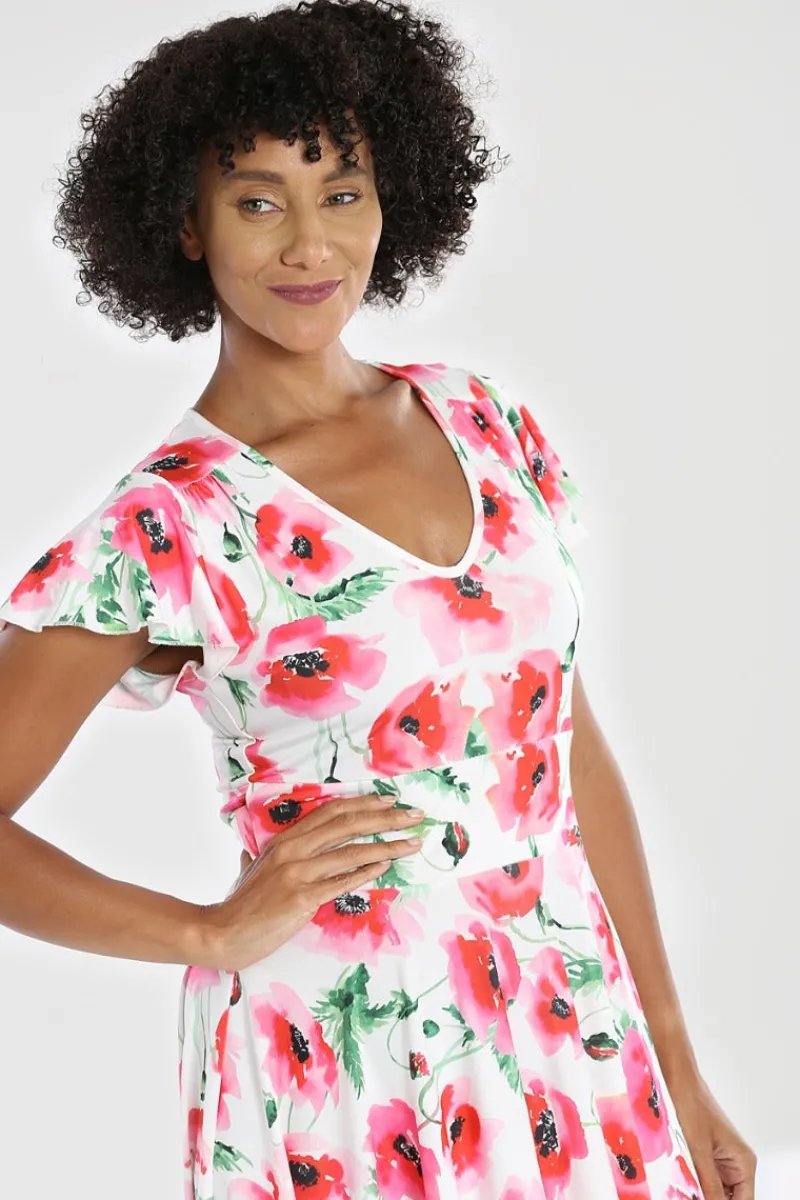 Hell Bunny Dresses|Dresses>Aquarelle Dress White