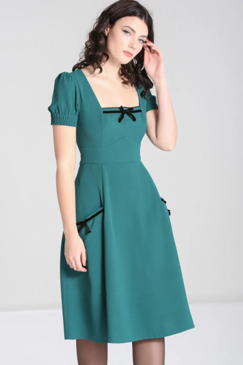 Hell Bunny Dresses|Dresses>Aubrey Dress Green