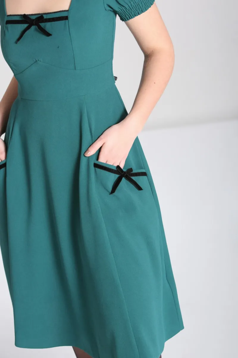 Hell Bunny Dresses|Dresses>Aubrey Dress Green