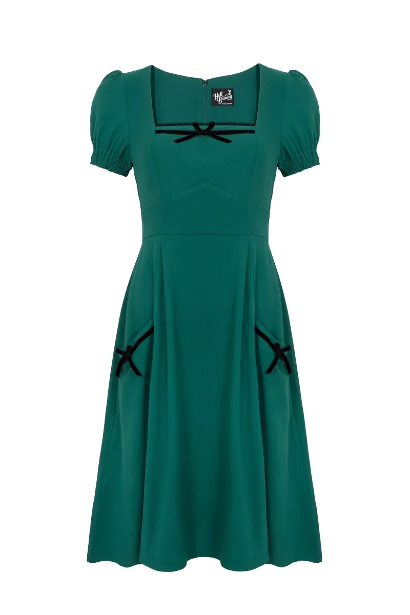 Hell Bunny Dresses|Dresses>Aubrey Dress Green