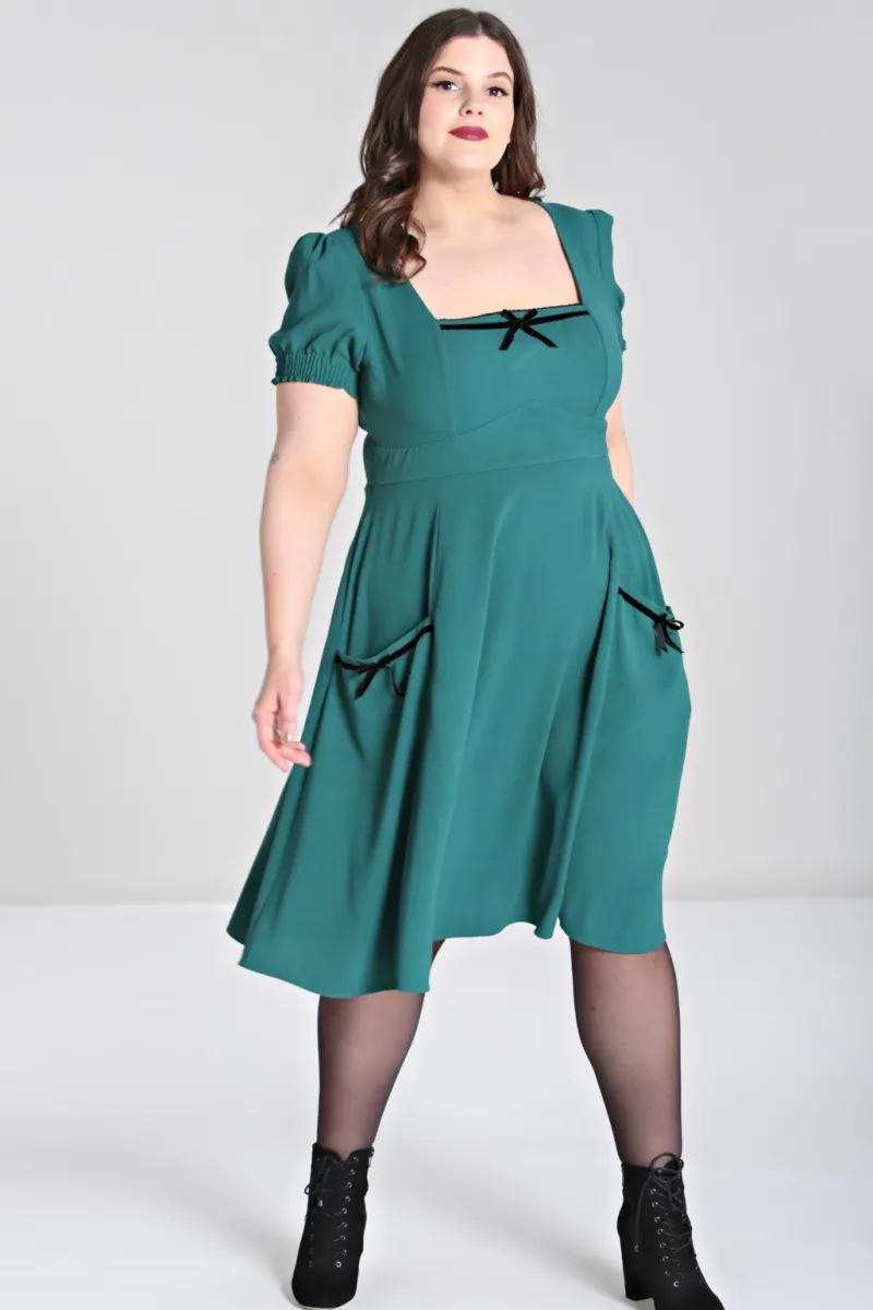Hell Bunny Dresses|Dresses>Aubrey Dress Green