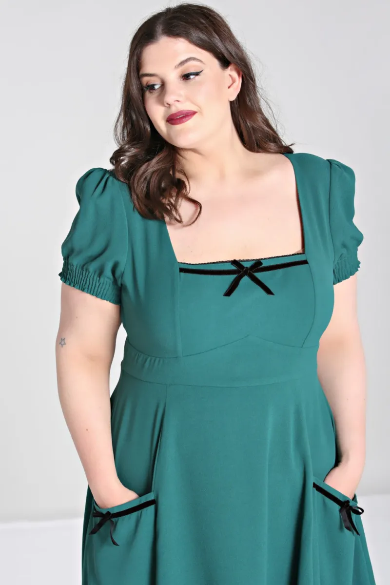 Hell Bunny Dresses|Dresses>Aubrey Dress Green