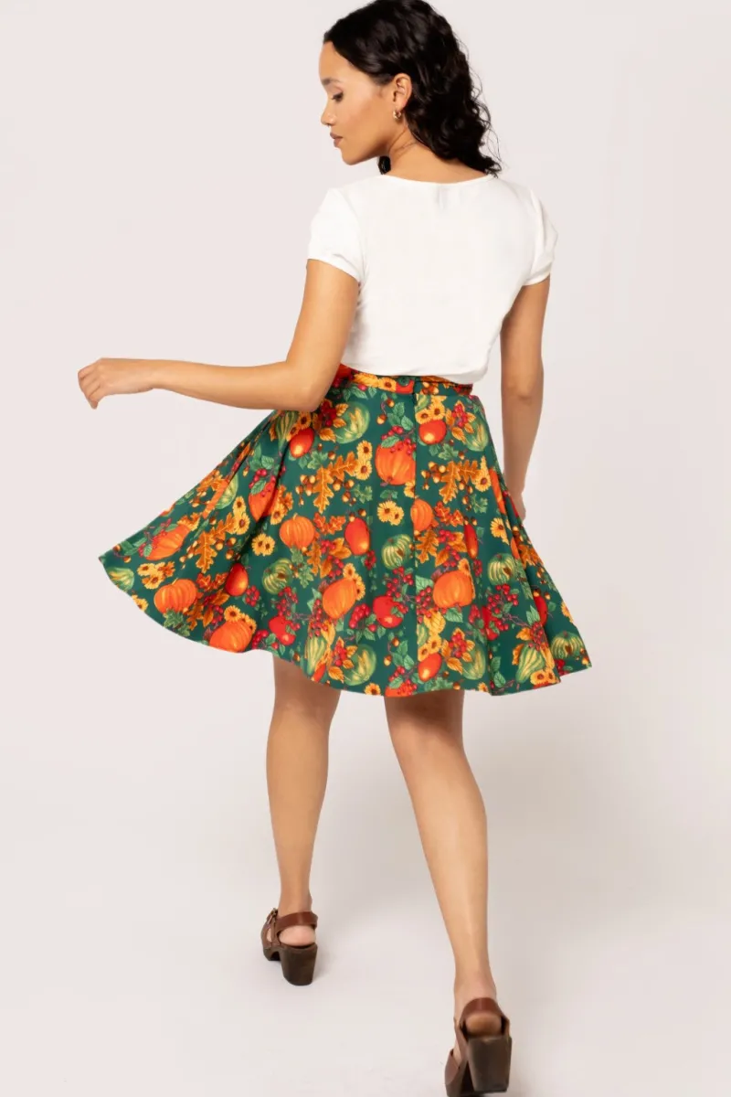 Hell Bunny Skirts|Skirts>Autumn Skirt Green