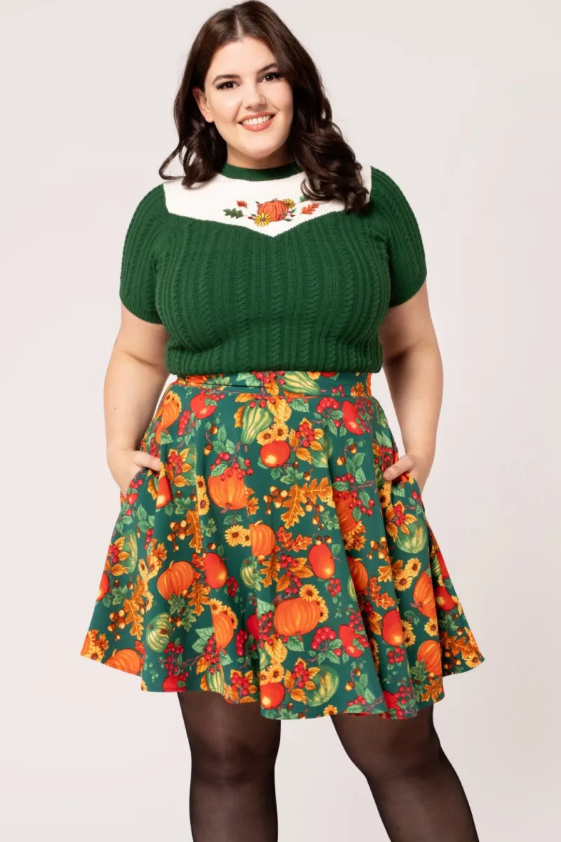 Hell Bunny Skirts|Skirts>Autumn Skirt Green