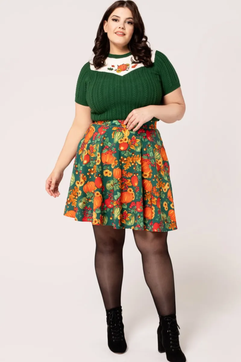 Hell Bunny Skirts|Skirts>Autumn Skirt Green