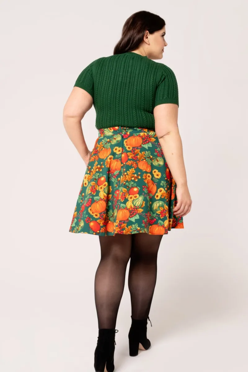 Hell Bunny Skirts|Skirts>Autumn Skirt Green