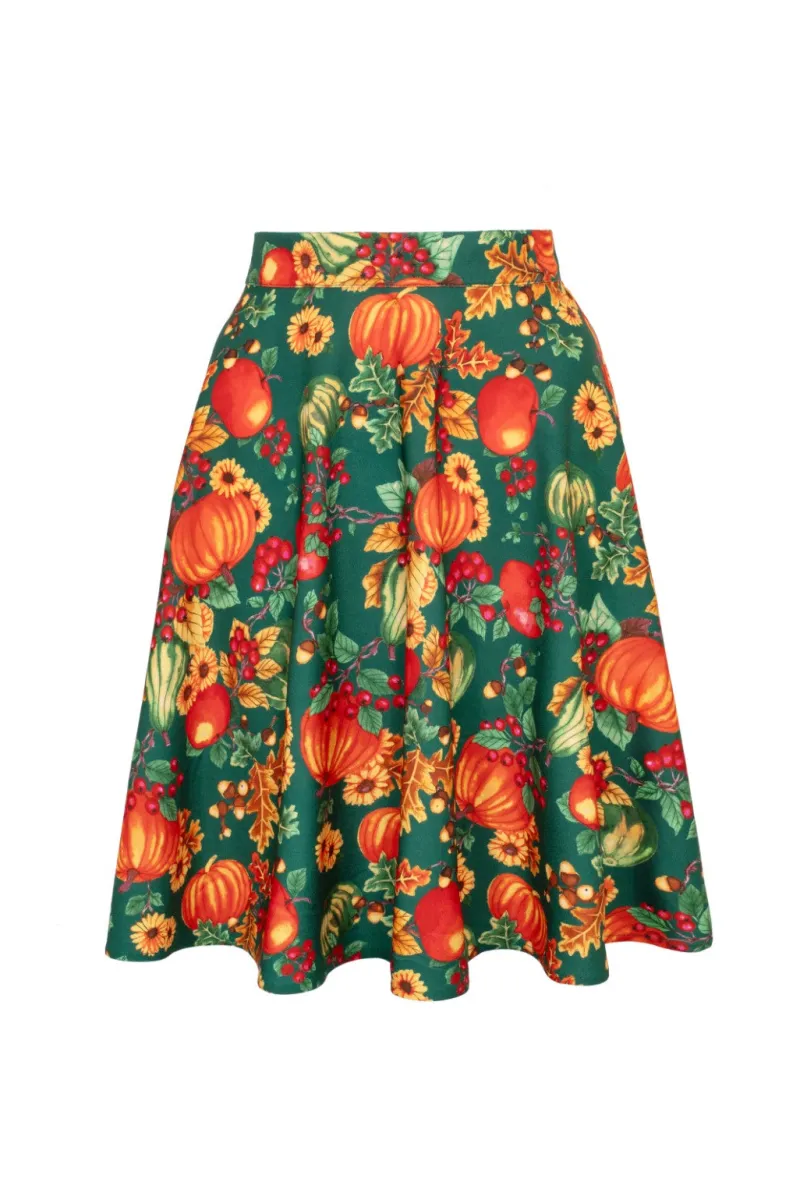 Hell Bunny Skirts|Skirts>Autumn Skirt Green
