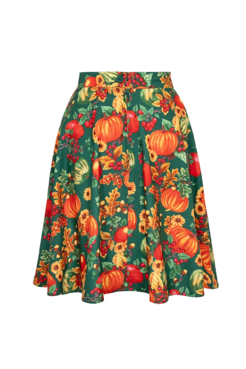 Hell Bunny Skirts|Skirts>Autumn Skirt Green