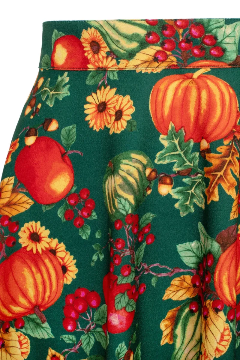 Hell Bunny Skirts|Skirts>Autumn Skirt Green