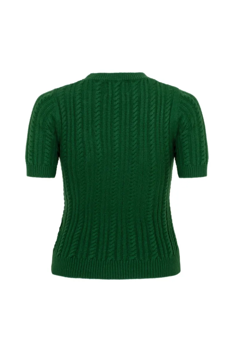 Hell Bunny Tops|Knitwear>Autumn Top Green