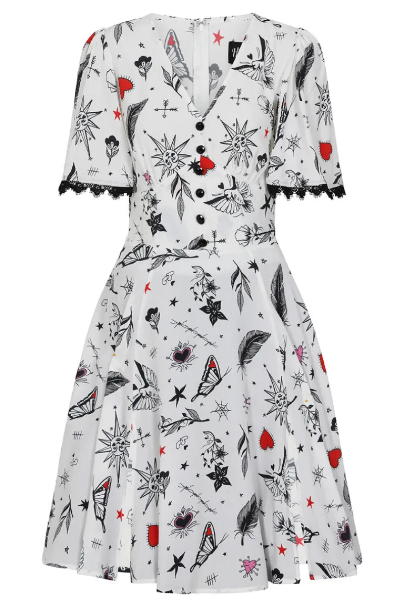 Hell Bunny Dresses|Dresses>Avery Dress White