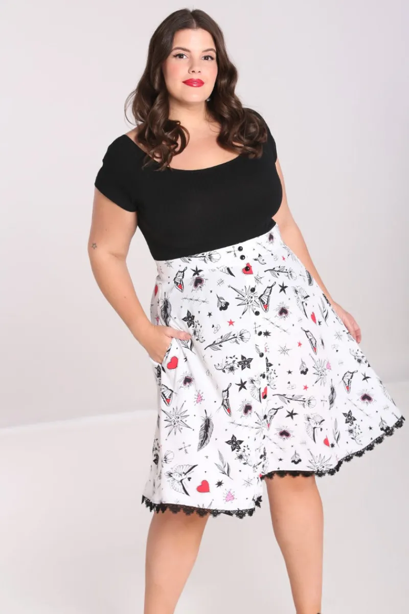 Hell Bunny Skirts|Skirts>Avery Skirt White