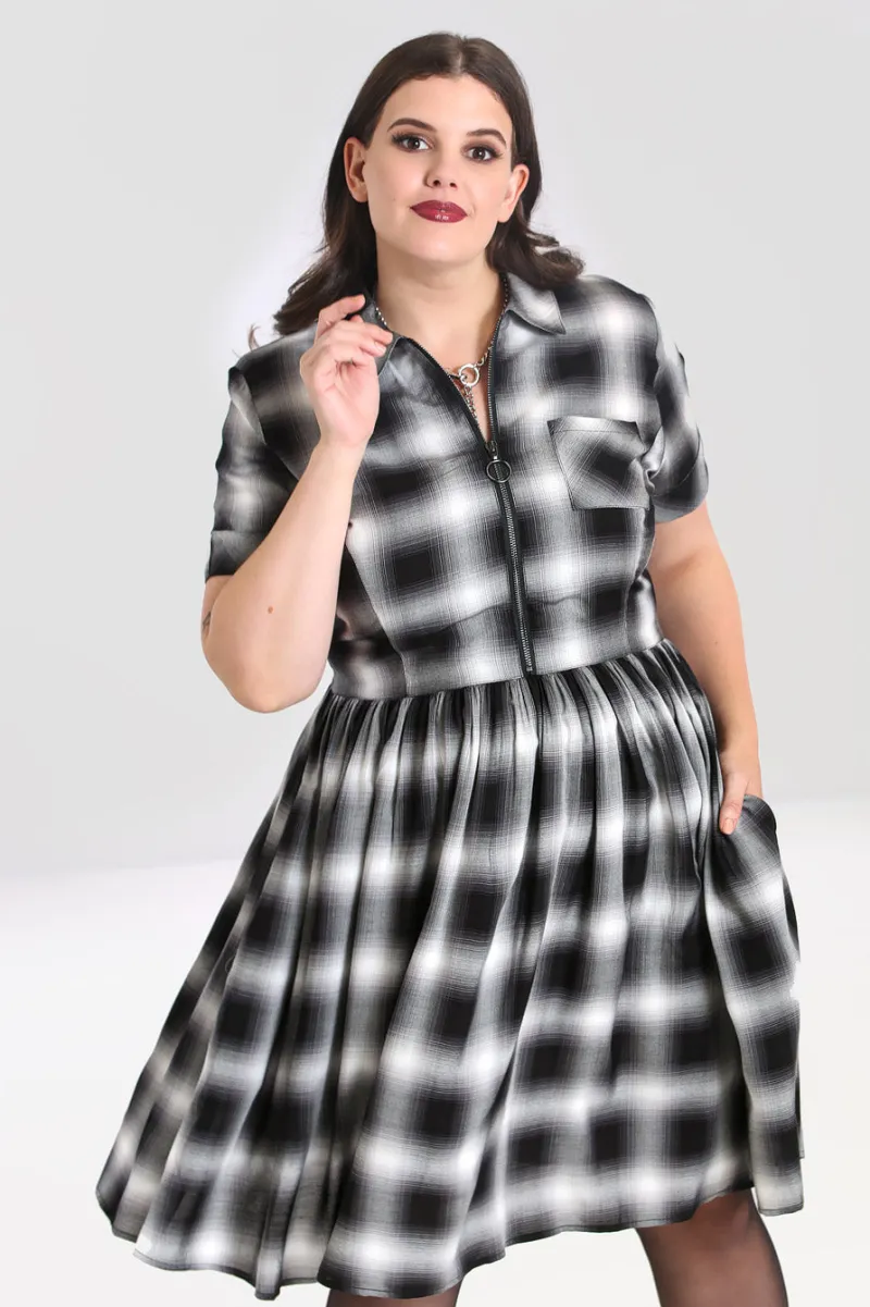 Hell Bunny Dresses|Dresses>Avril Mid Dress Grey