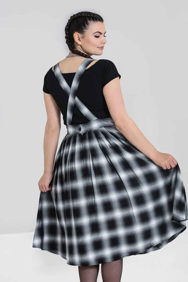Hell Bunny Dresses|Dresses>Avril Pinafore Dress Grey