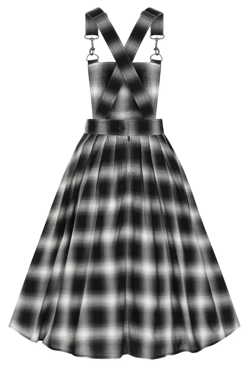 Hell Bunny Dresses|Dresses>Avril Pinafore Dress Grey