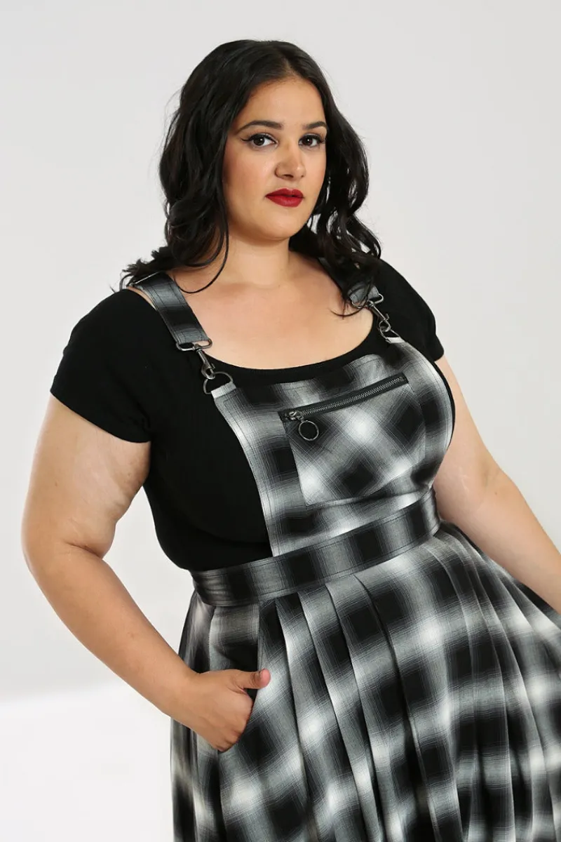 Hell Bunny Dresses|Dresses>Avril Pinafore Dress Grey