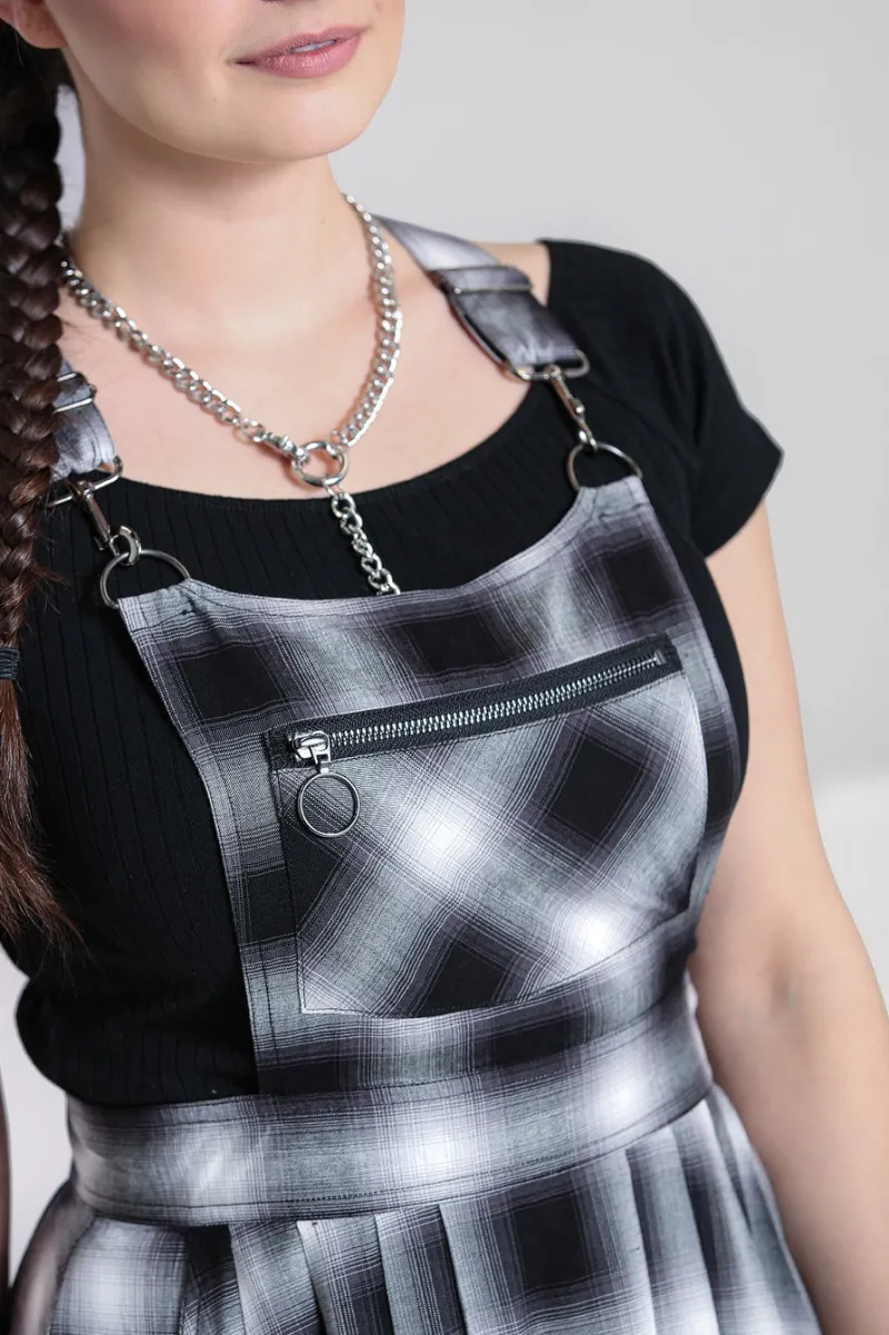 Hell Bunny Dresses|Dresses>Avril Pinafore Dress Grey