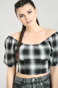 Hell Bunny Tops|Tops>Avril Top Grey