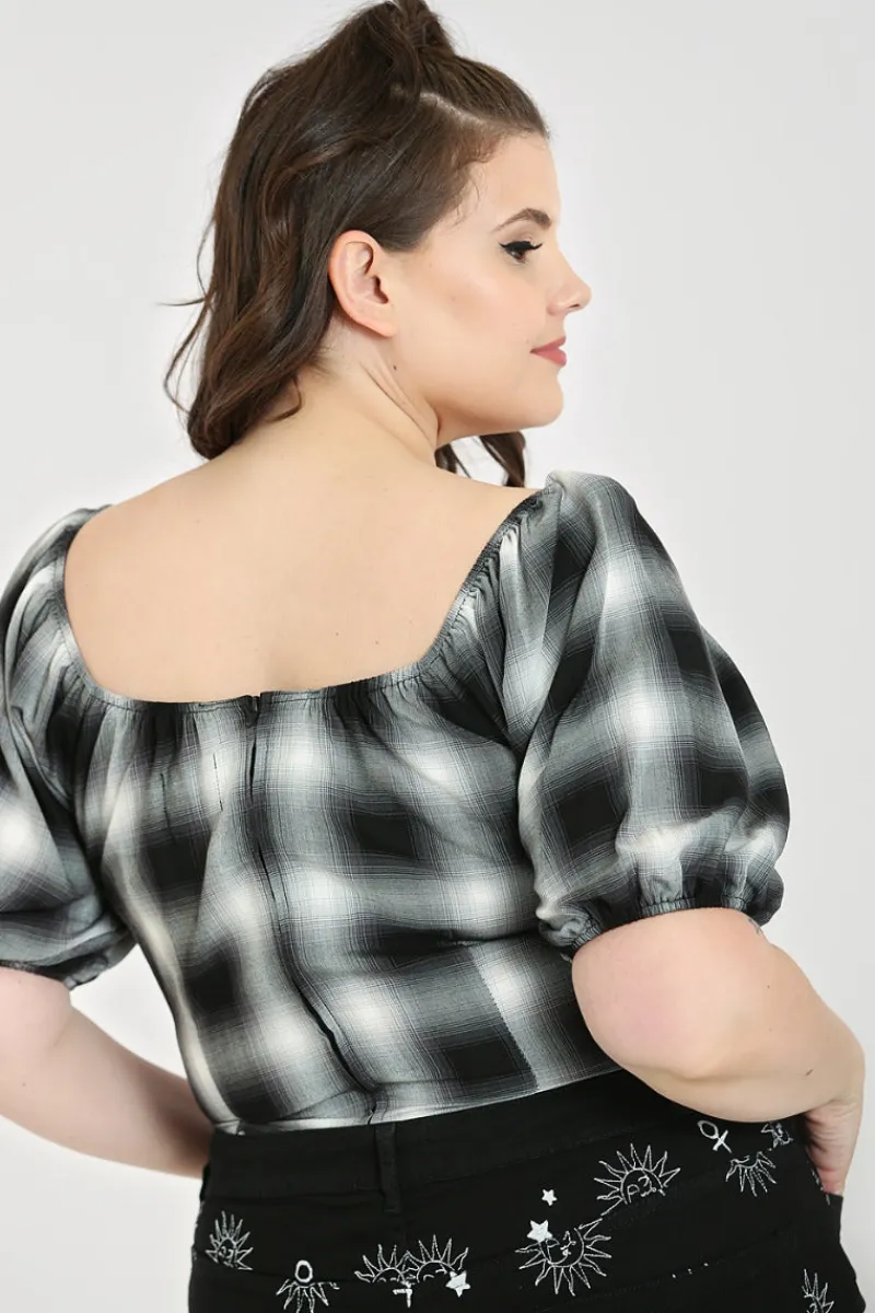 Hell Bunny Tops|Tops>Avril Top Grey