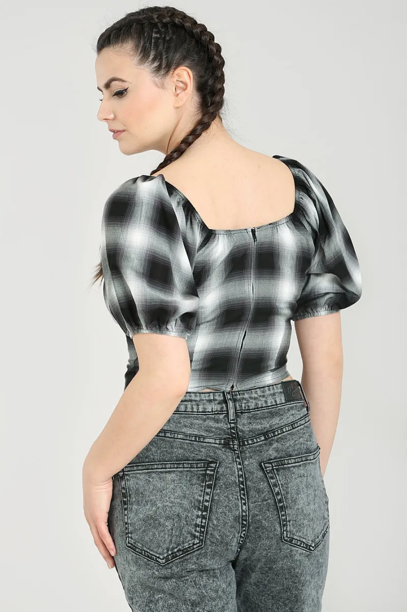 Hell Bunny Tops|Tops>Avril Top Grey