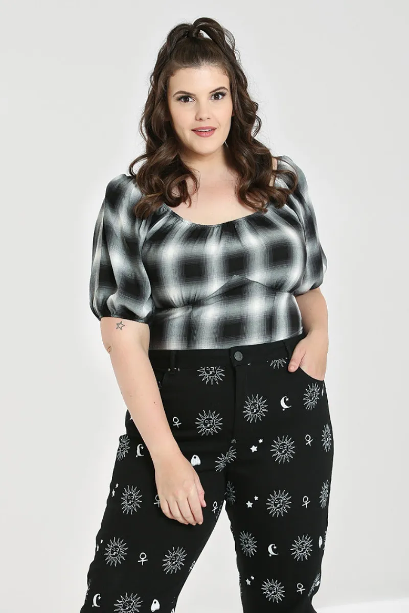 Hell Bunny Tops|Tops>Avril Top Grey