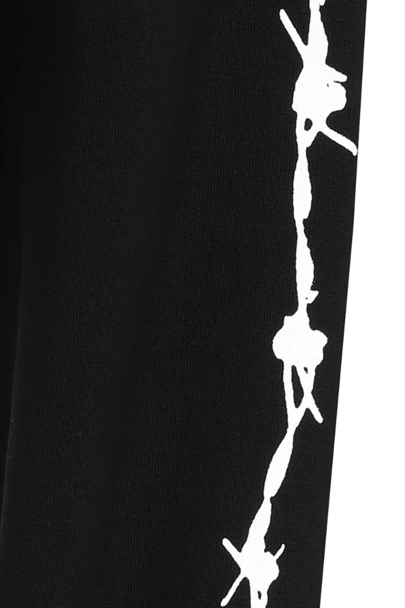 Hell Bunny Tops|Knitwear>Barbed Wire Hoodie Black