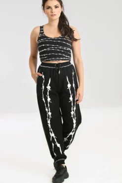 Hell Bunny Trousers & Shorts|Trousers & Shorts>Barbed Wire Joggers Black
