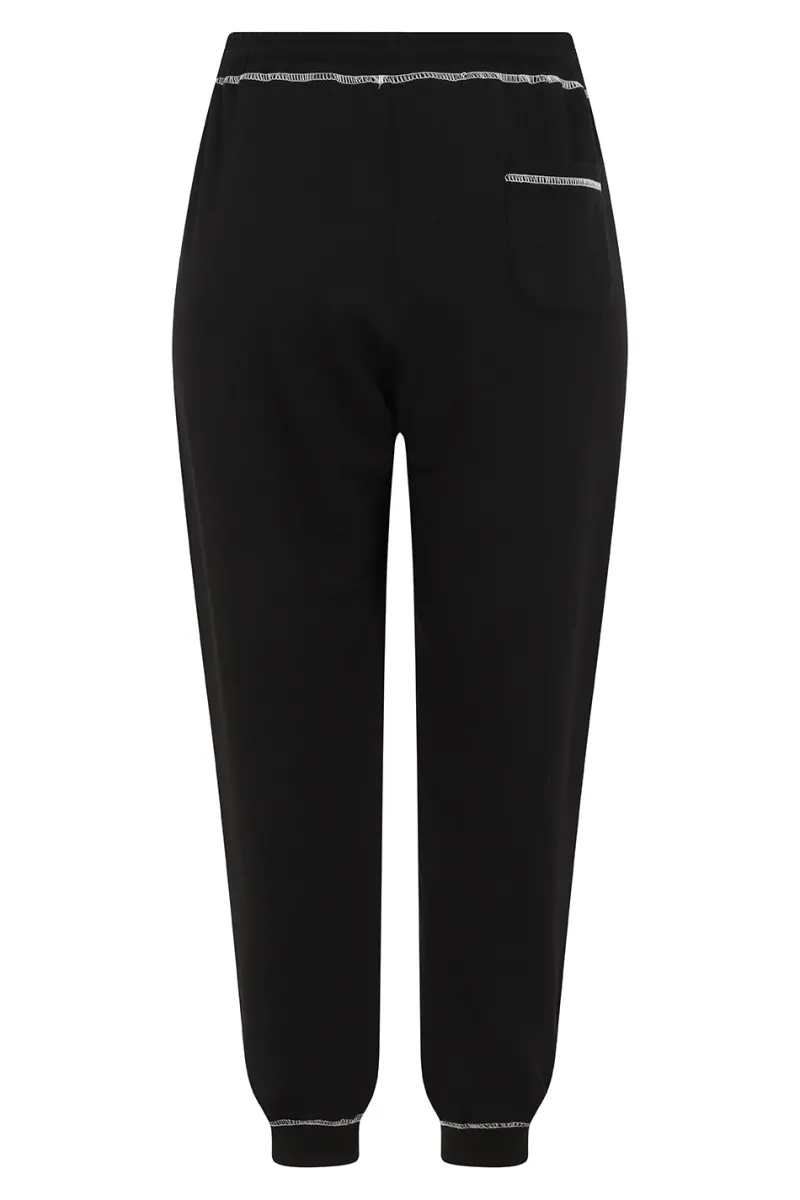 Hell Bunny Trousers & Shorts|Trousers & Shorts>Barbed Wire Joggers Black