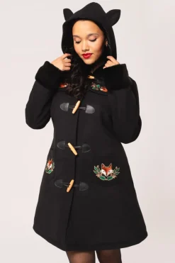 Hell Bunny Coats & Jackets|Coats & Jackets>Basil Coat Black