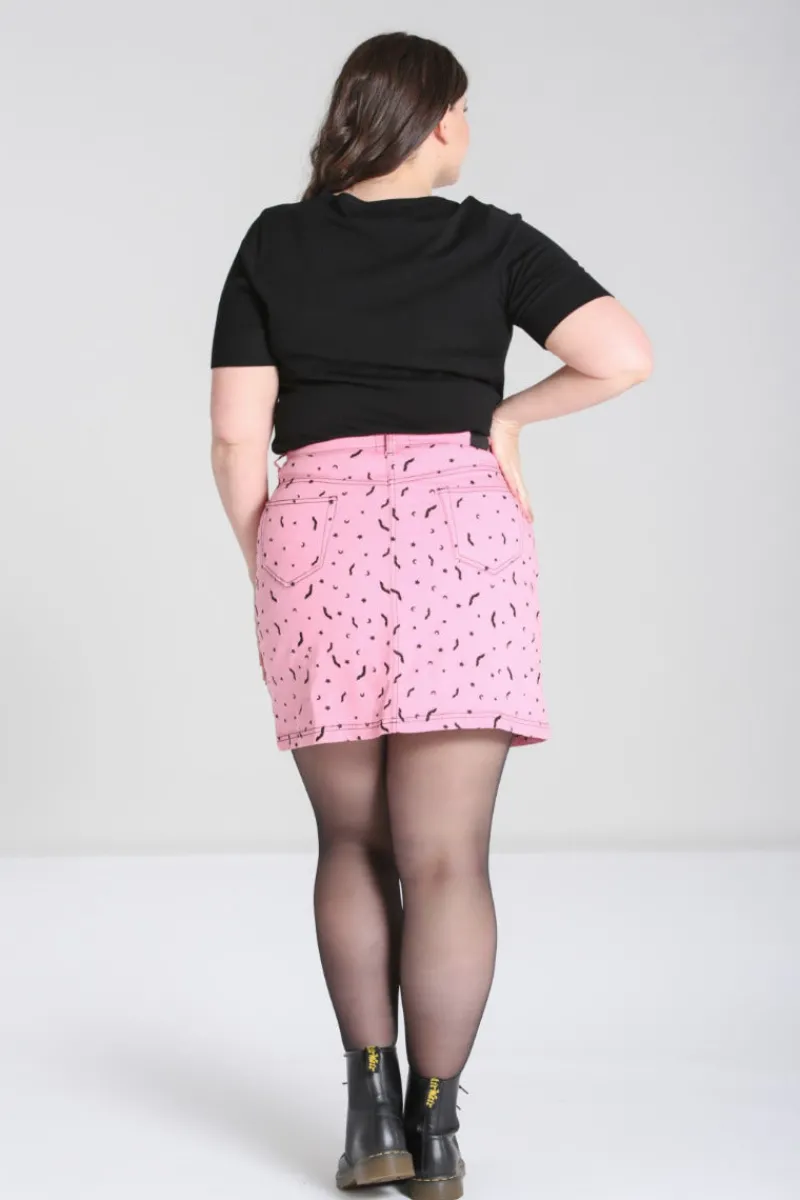 Hell Bunny Skirts|Denim>Bat Mini Skirt